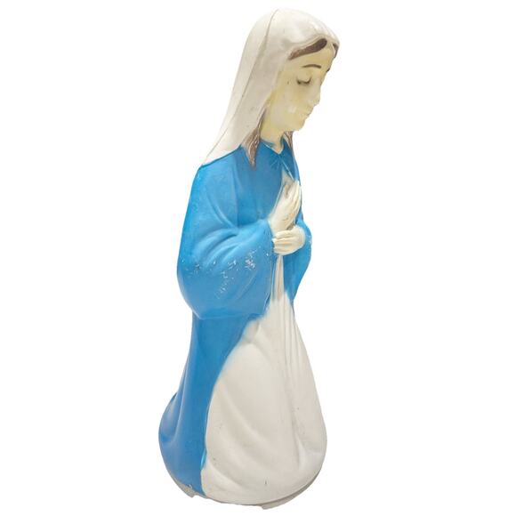 Vintage EMPIRE Blow Mold MARY Kneeling 18” Christmas Nativity Tabletop - Picture 3 of 7